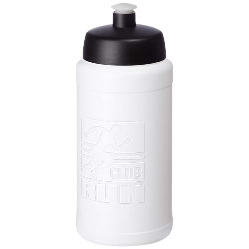 Bouteille de sport promotionnelle 500ml Rise Baseline Blanc / Noir